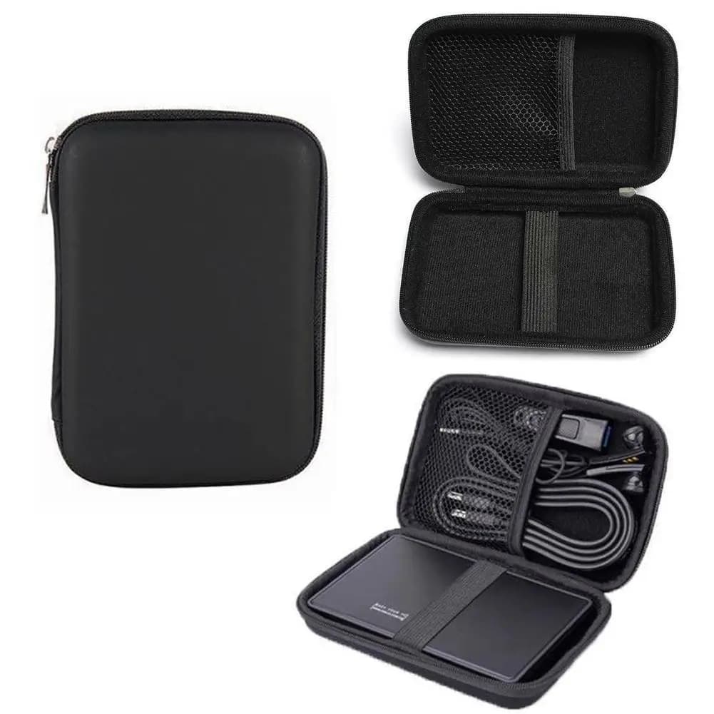 Borsa per disco rigido USB esterno da 2,5 "HDD da trasporto per disco rigido M.2 HDD Ssd Custodia protettiva per auricolari Eva Zipper Pou W0h2