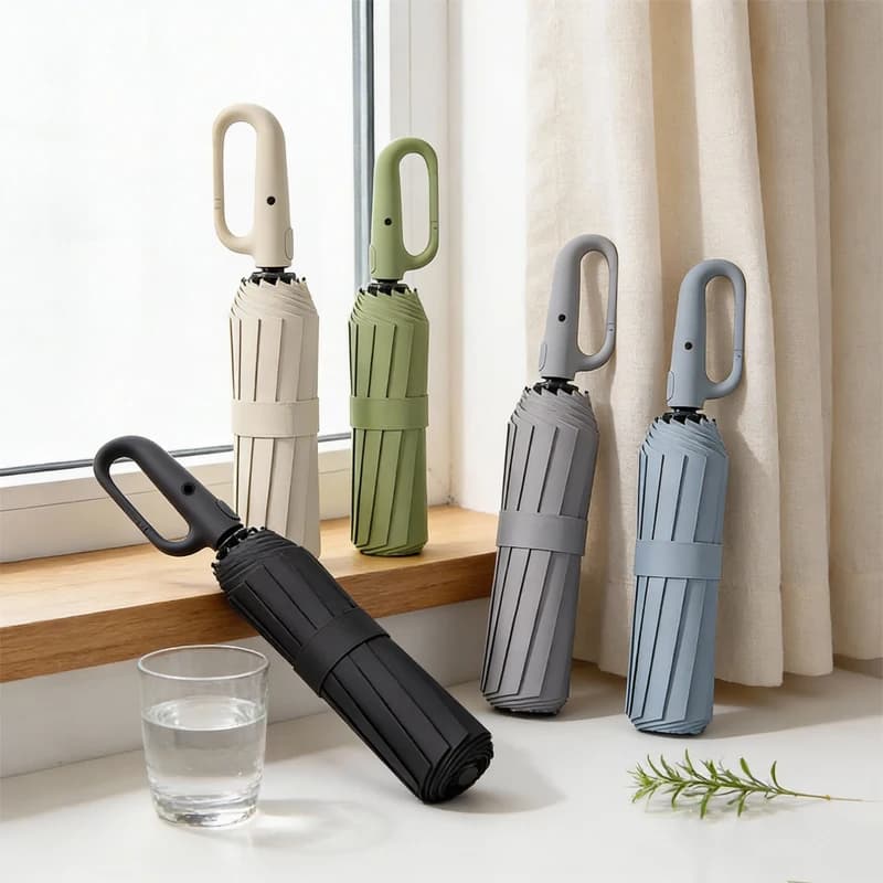 1 ombrello portatile automatico per la protezione solare, 32 stecche per una super resistenza al vento, gomma spessa per la protezione solare, asciugatura rapida, gancio portatile, meccanismo automatico di apertura e chiusura, perfetto per pendolarismo, scuola, attività all'aperto e viaggi