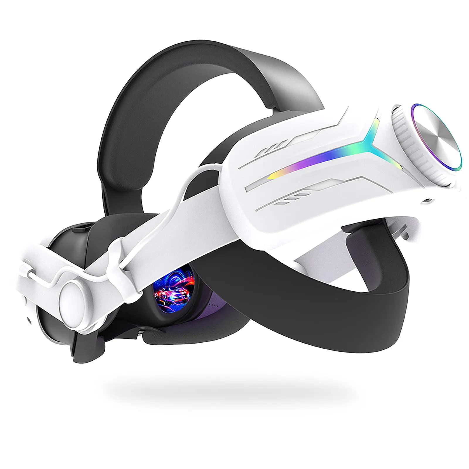Head strap with RGB light with battery for Meta Quest 3 and Quest 3s, battery head strap accessories for Oculus Quest 3, PD Fast