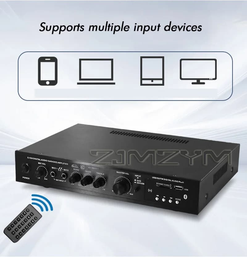 Bluetooth 5.1 Amplificatore per altoparlante audio Amplificatore audio stereo Componenti del sistema audio stereo Bassi ultra pesanti HiFi ad alta potenza