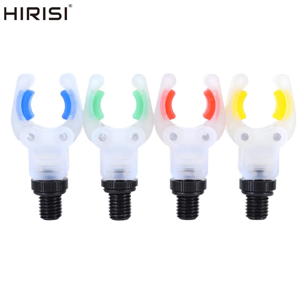 Hirisi 2 pieces fishing rod to carp headrest fluorescence caliper secure fixing for rod accessories for night fishing equipment AC144