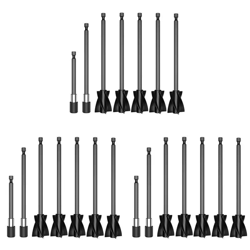 BHTS-15Pcs Resin Mixer Paddles With 6 Extension Rods, Epoxy Mixer Attachment For Powerful Mixing, Reusable Paint Mixer