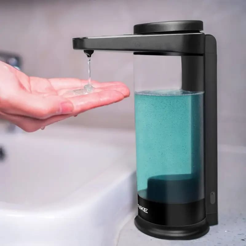 AIKE Dispenser automatico di sapone ricaricabile per cucina Dispenser automatico di detersivo liquido con sensore Lavaggio delle mani 500ML