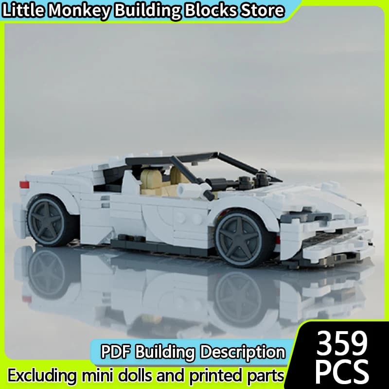 Speed Racing Car Model MOC Building Bricks SF90 Hybrid Supercar Modular Technology Children Holiday Gifts Assemble Toys Suit