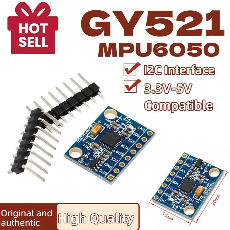 1/5/10pcs GY521 GY-521 MPU6050 IIC I2C Interface 3 Axis Analog Gyroscope Sensor Accelerometer Compatible Module for Arduino