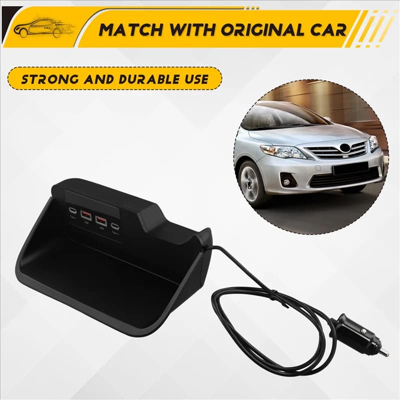 NUOVO-Auto Docking Station Ricarica Rapida Per Toyota Corolla 2019-2022 Hub USB Adattatore Intelligente Alimentato Splitter