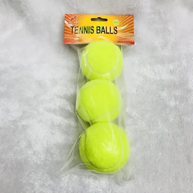 Set di 3 Palline da Tennis ad Alta Elasticità - Rimbalzo 130-140cm da 2,54m, Rivestimento in Feltro Resistente, Nucleo in Gomma