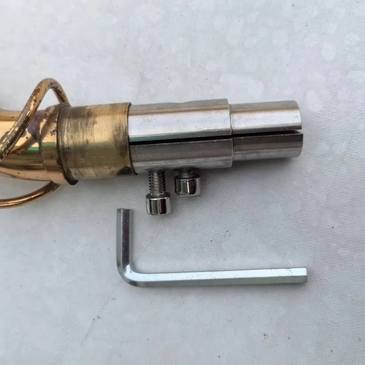 Brass Instrument Repair Tool Kit for Saxophone Flute Alto Tenor Elbow Mouthpiece - Expanding Indentation Throat Hole
