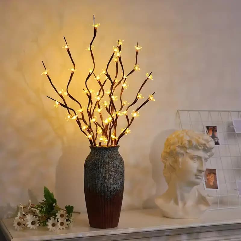 1/2 Pezzi Luci a Ramo di Ciliegio a 20 LED, Decorazione per Interni ed Esterni, Lampada Romantica a Batteria per Vaso