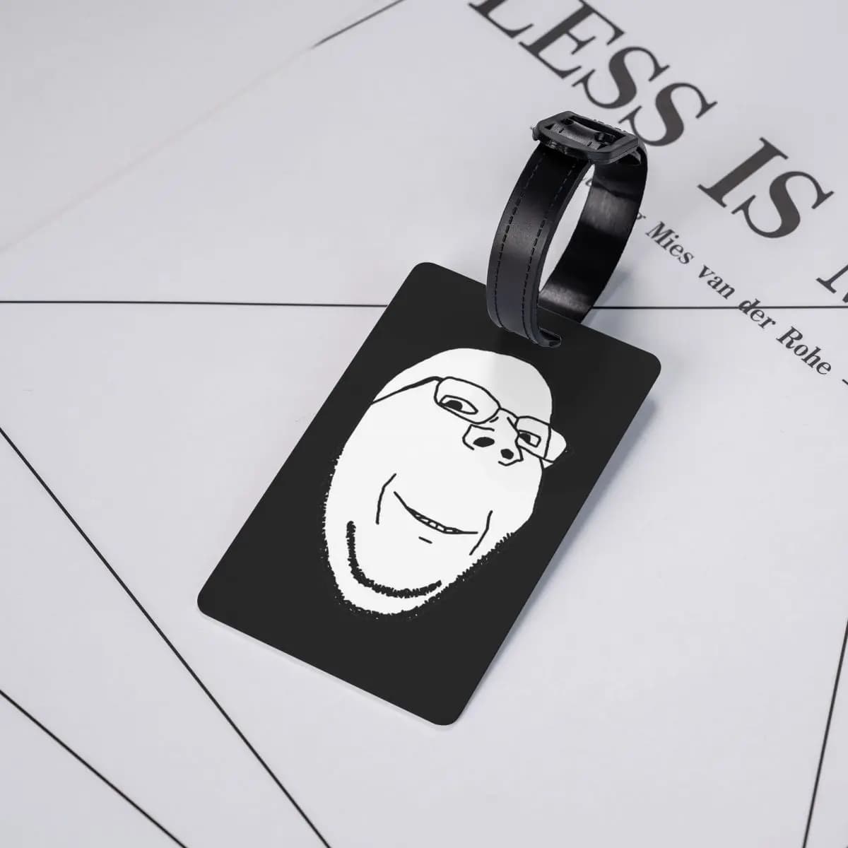 Etichette per Bagagli Wojak Soyjak Sorridenti e Salutari, Accessori per Valigie, Etichette per Bagagli da Viaggio, Porta Etichette con Nome e Indirizzo