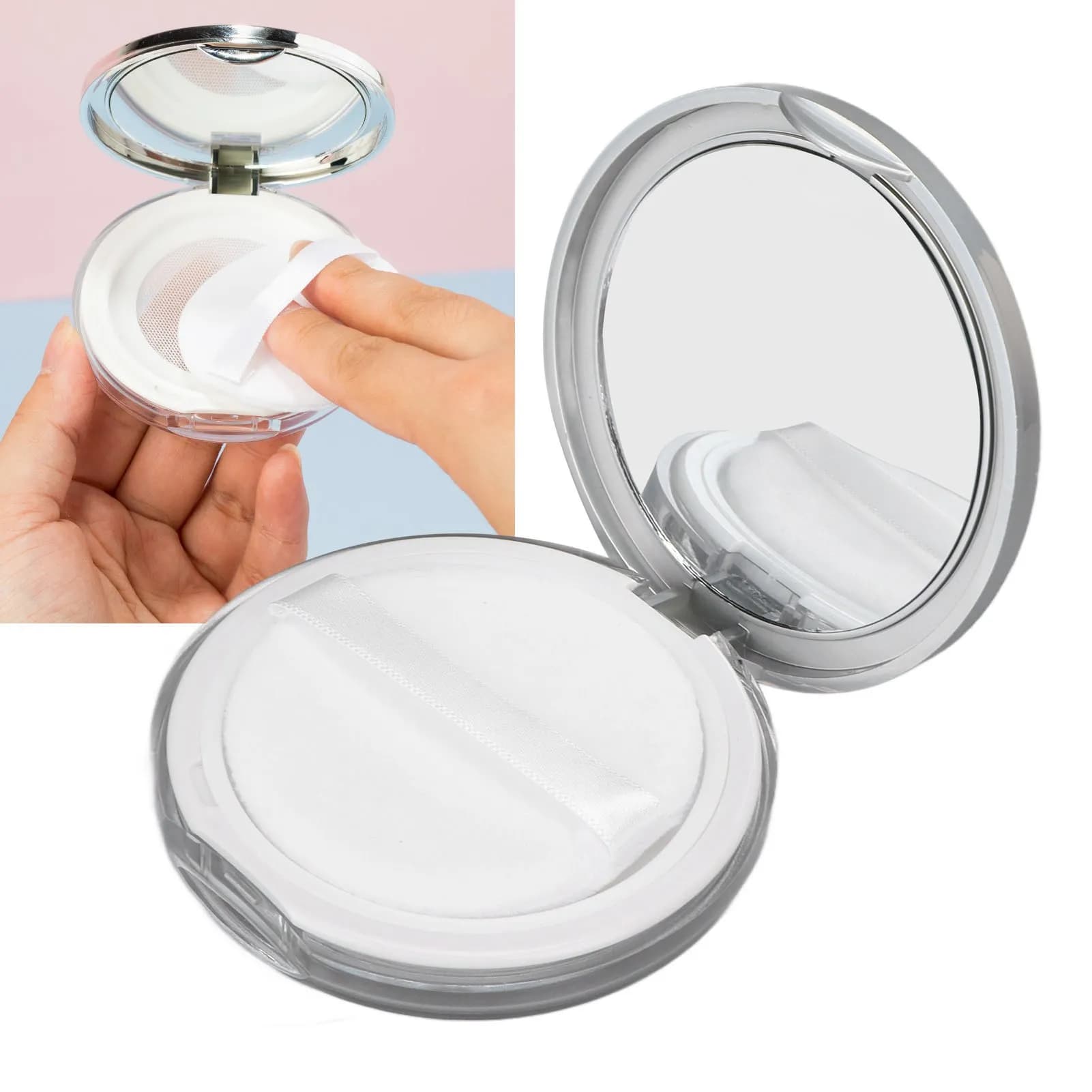 Empty reusable waste powder box from 3g portable container for powdered lighthouse with dust cap setting