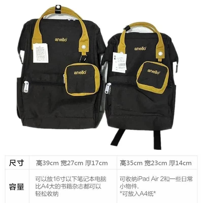 Anello Large Capacity Multifunctional Backpack Unisex Laptop Travel Rucksack Fashion Student Bag for Daily School Casual Trip