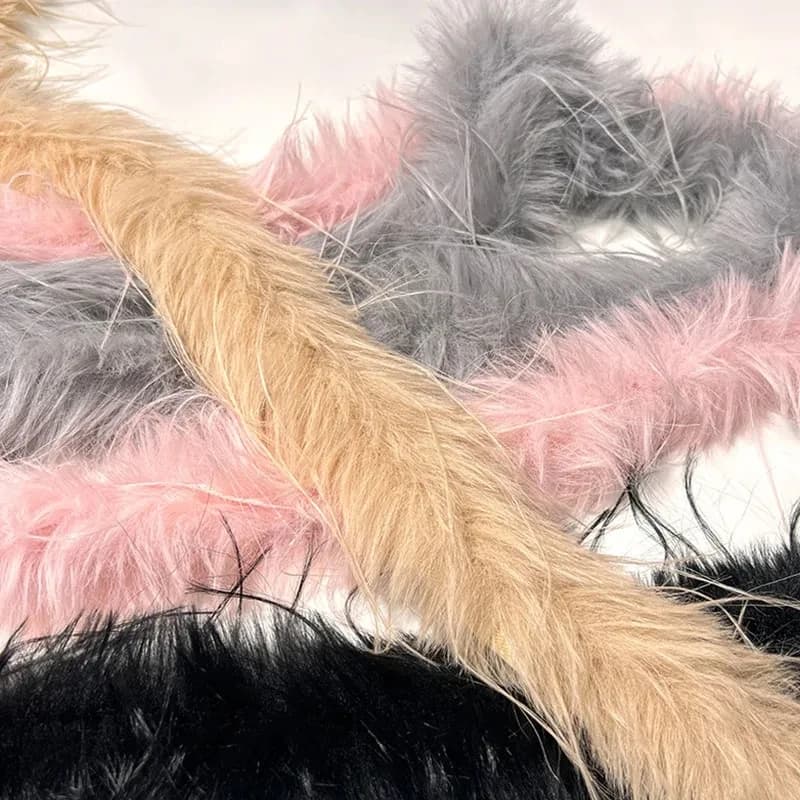 MissDeer Multicolor nastro di pelliccia artificiale Fluffy Faux Fur trim Tapes per Garment Edge Shoes peluche cucito Decor accessori