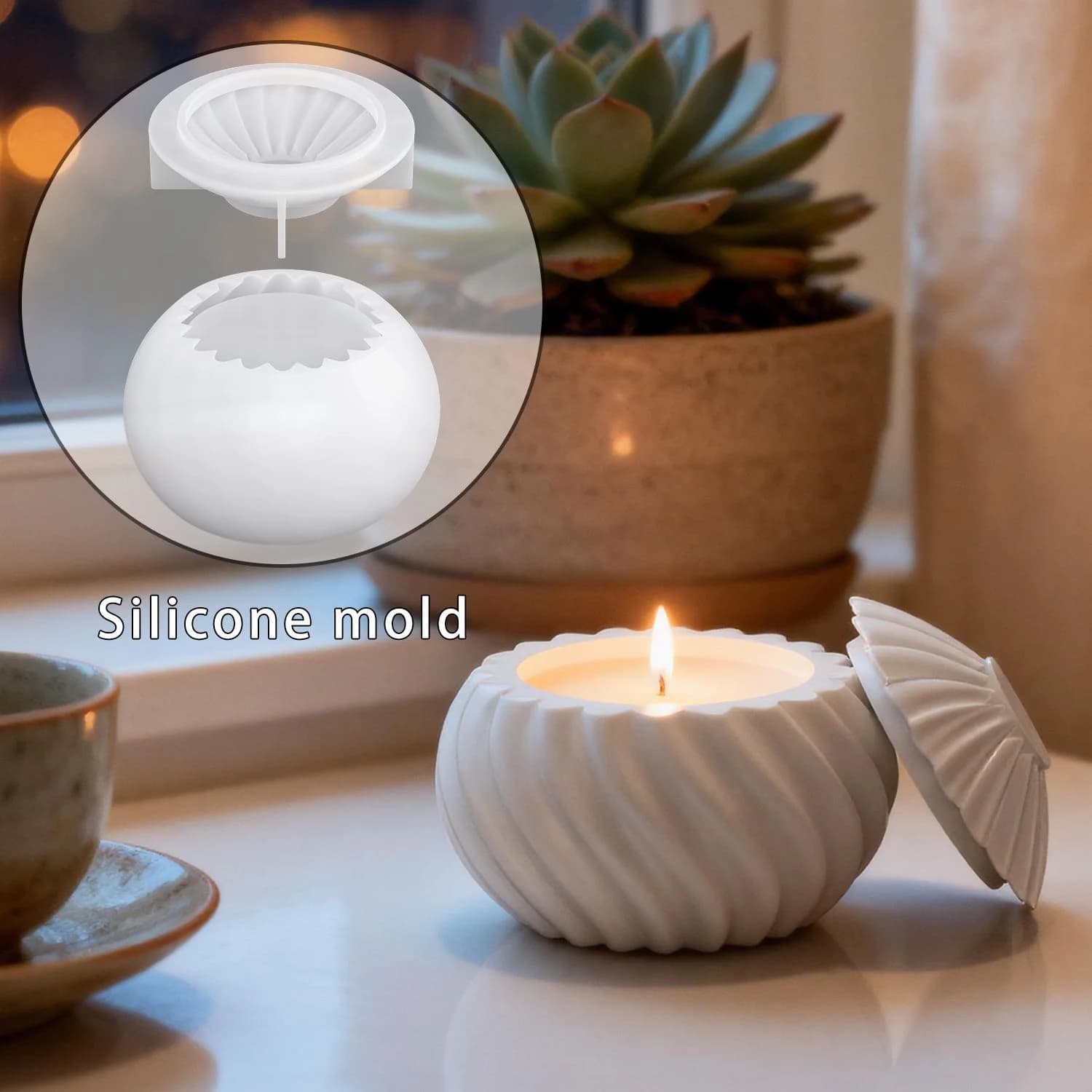 DIY spiral candle cup mold - for resin candles, chalk and aromatherapy