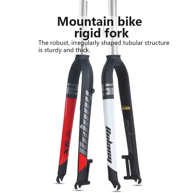 Forcella Rigida MTB 26/27.5/29 Pollici Adatta per Biciclette da Montagna X6, Forcelle in Lega di Alluminio Leggera Opaca