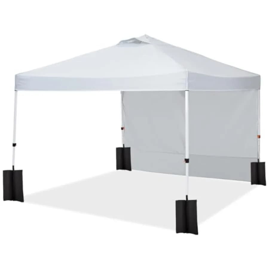 Tenda da spiaggia per eventi all'aperto, feste, campeggio; tessuto in poliestere, beige; montaggio rapido, portatile con borsa con ruote