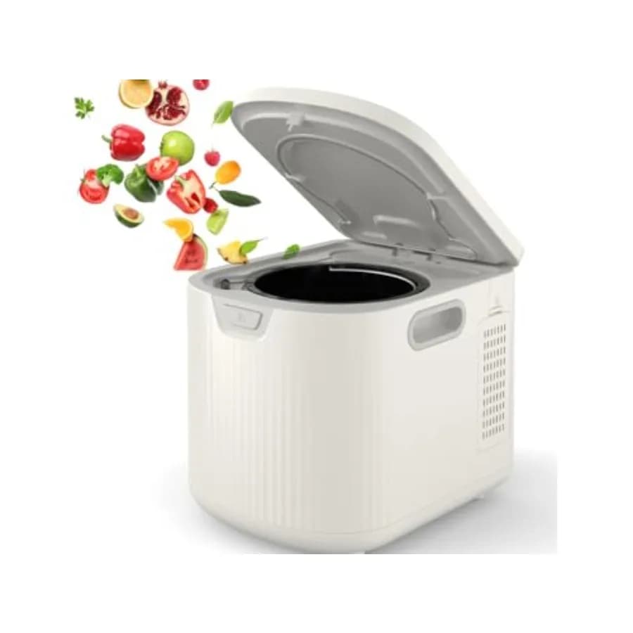 Composter da 2,5L - Smaltitore Automatico di Rifiuti Alimentari Domestici con Pulizia a un Clic, Display LED e Fermentazione Rapida per Produrre O