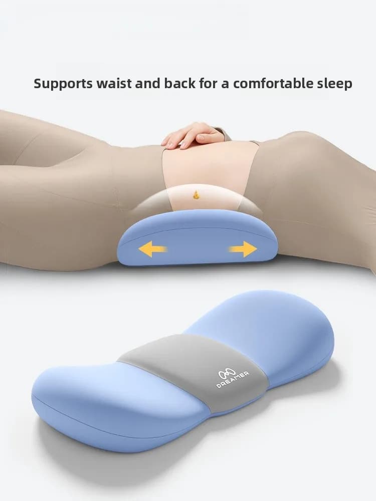 Cuscino di Supporto Lombare per Dormire, Ideale per Ernia del Disco e Sollievo dal Dolore, in Memory Foam, Forma Quadrata