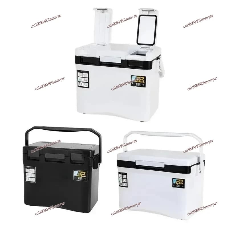Outdoor fishing refrigerator box, equipment box, fish storage tools, light, portable air holes, 22 liters