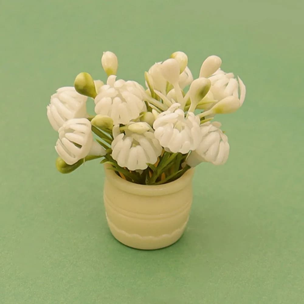 1:12 Dollhouse Miniature Simulation Vase Plastic Multistyles Green Luo Plant Mini Finished Flower Vase Potted Plant