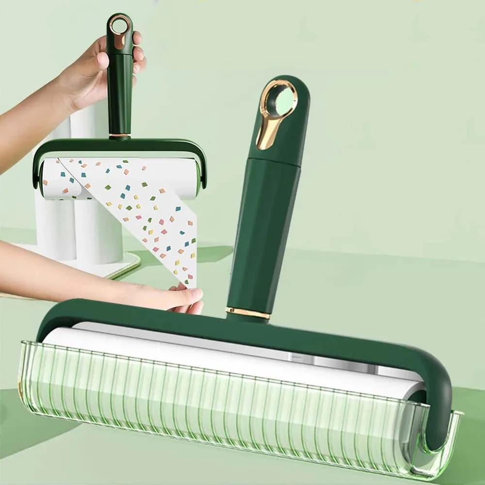 Nuovo Rullo Adesivo Largo 24cm per Peli di Animali Domestici, Rimuovi Peli Portatile per Vestiti, Mobili, Tappeti, Rimozione Peli di Cani e Gatti