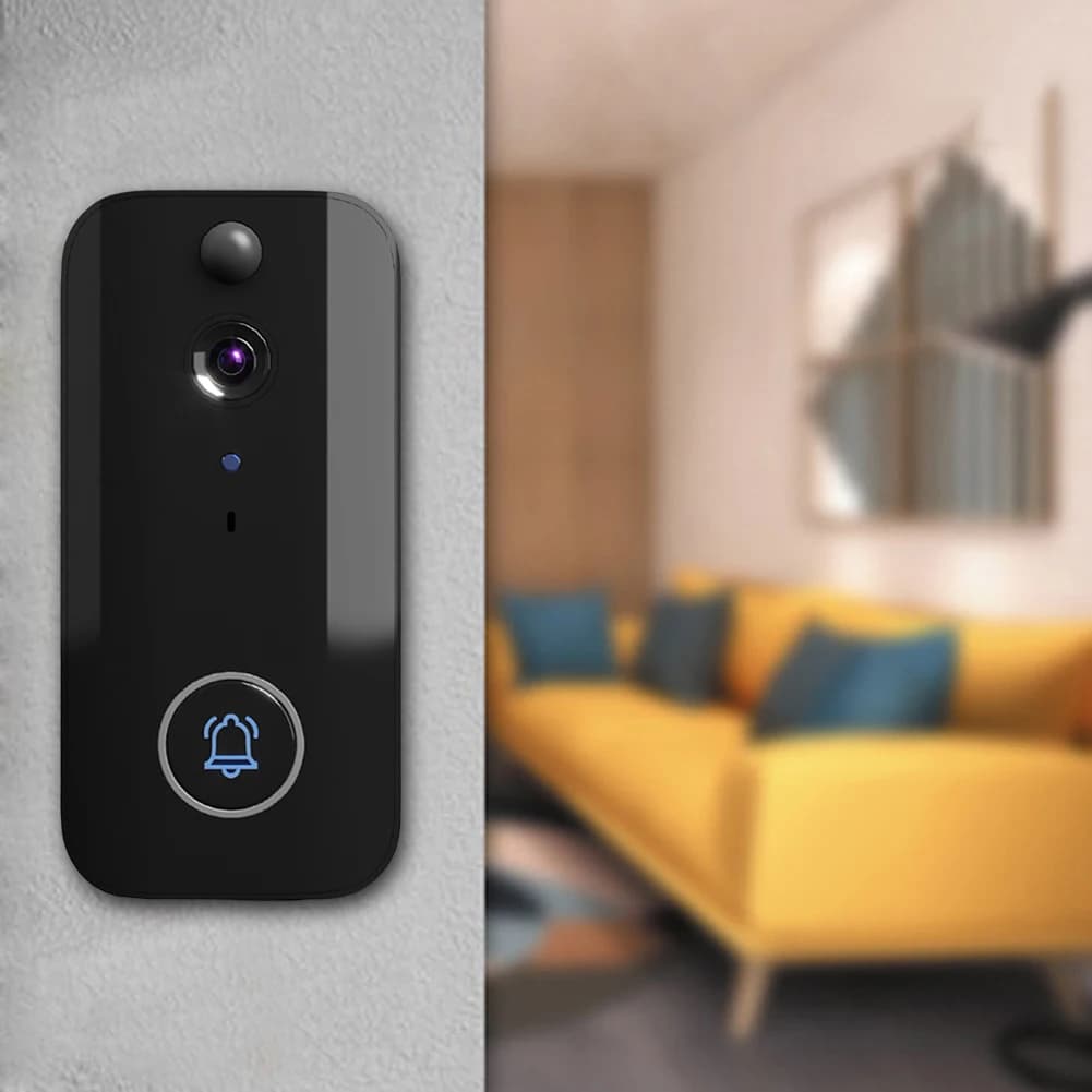 Campanello Video WiFi Wireless con Visione Notturna IR, Rilevatore di Movimento, Comunicazione Bidirezionale, Sistema Domestico
