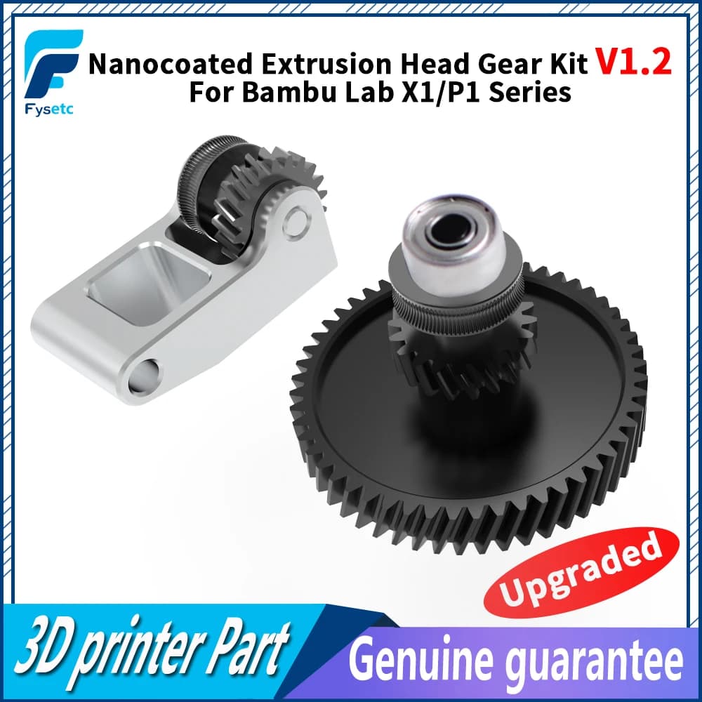 Per Bambu Lab X1/P1 Series Kit ingranaggi Nanocoated aggiornato v1.2 Parti della stampante 3D ad alta durezza e resistenza all'usura