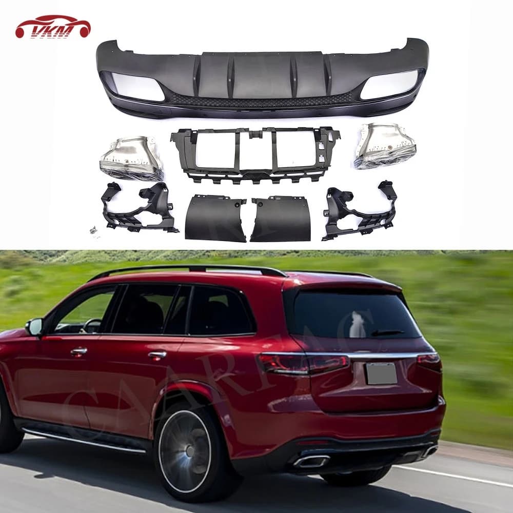 Diffusore Posteriore, Spoiler e Terminali di Scarico per Mercedes Benz GLS X167 GLS63 AMG 2020+ Accessori Antiurto