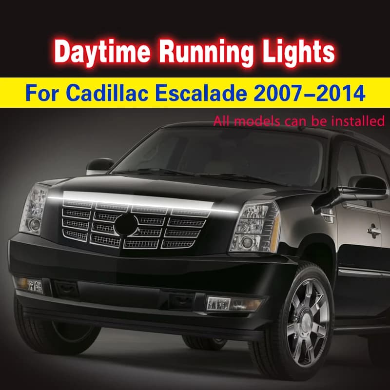 Luci decorative a Led per Cadillac Escalade 2007-2014 per cofano auto flessibile luce di marcia diurna striscia lampada decorativa impermeabile