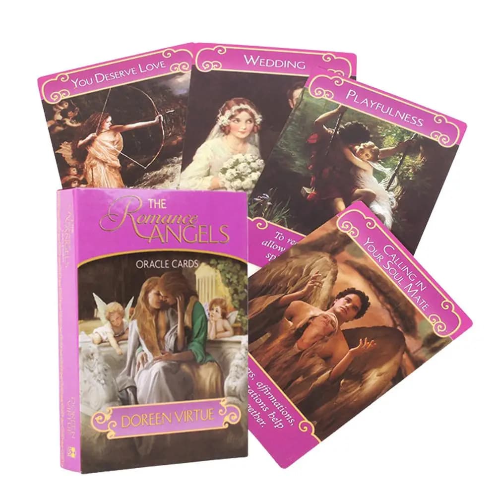 The Romance Angels Oracle Cards A 44 Tarocchi Inglese O Spagnolo Divinazione Edition Mazzo Borad Games