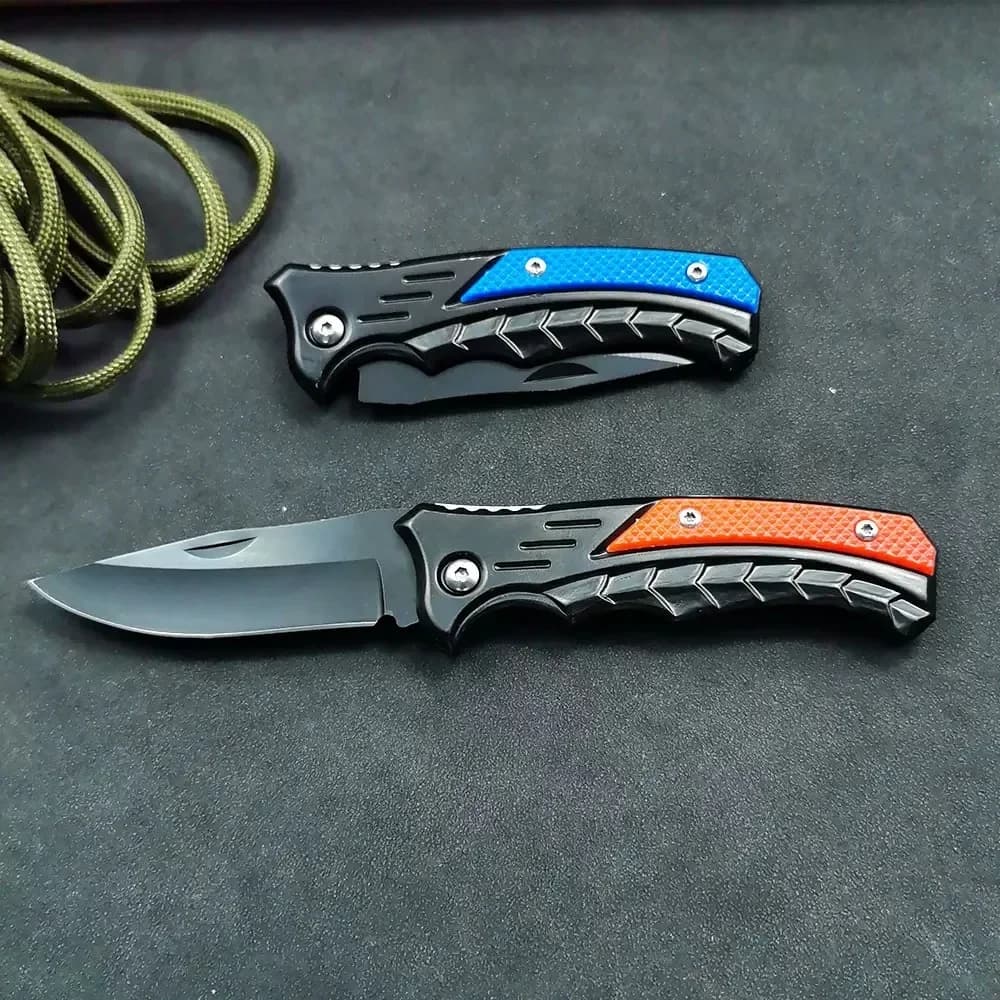 Coltello pieghevole in acciaio inossidabile Coltello a rete Accessori per la pesca in barca da pesca con manico in PP Facile da trasportare, taglio di carne da campeggio