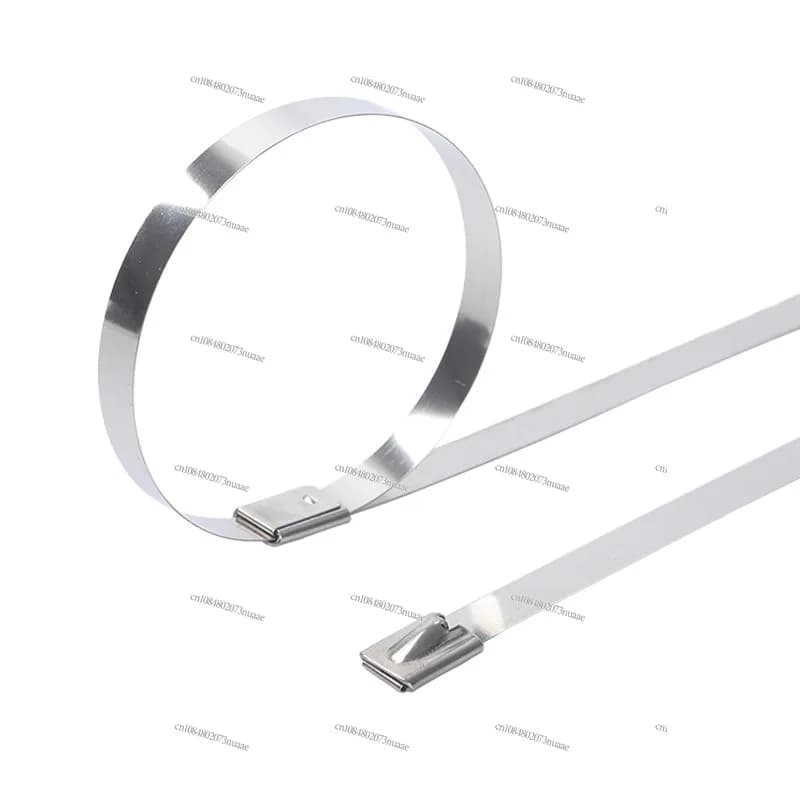 Cintura di imballaggio in metallo per cavi marini Cintura per cavi con lunghezza arbitraria da 10 mm Fascetta autobloccante a sfera in acciaio inossidabile 304