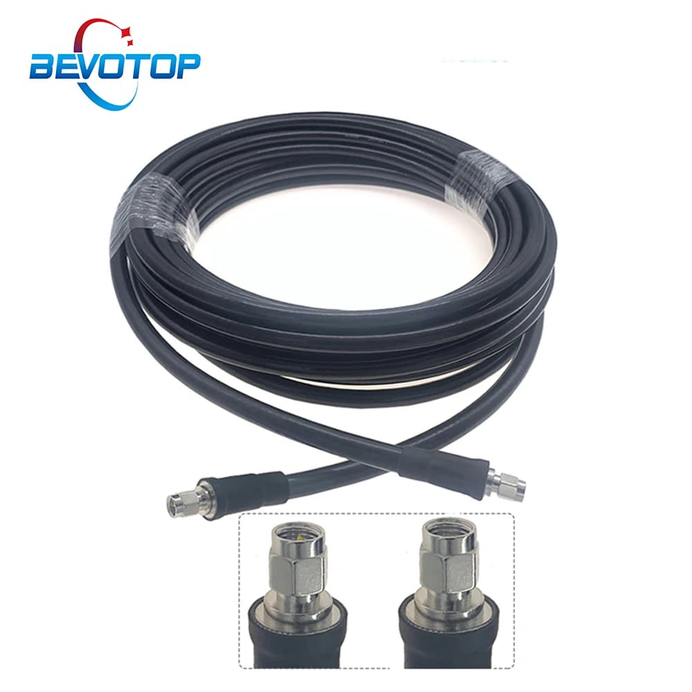 Cavo LMR400 a bassa perdita RP-SMA Maschio a SMA Maschio, Adattatore RF Pigtail 50 Ohm, Cavo di Prolunga per Antenna WIFI, Jumper Amplificatore di Segnale