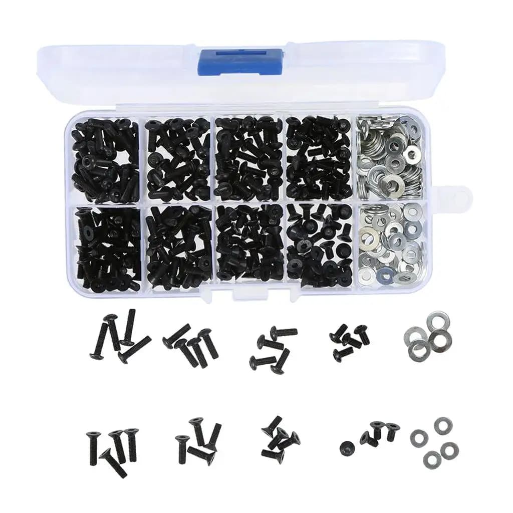 Set di 180 Pezzi di Attrezzi e Viti per Riparazione Auto RC 1/10 HSP Axial SCX10, Parti per Auto Telecomandate