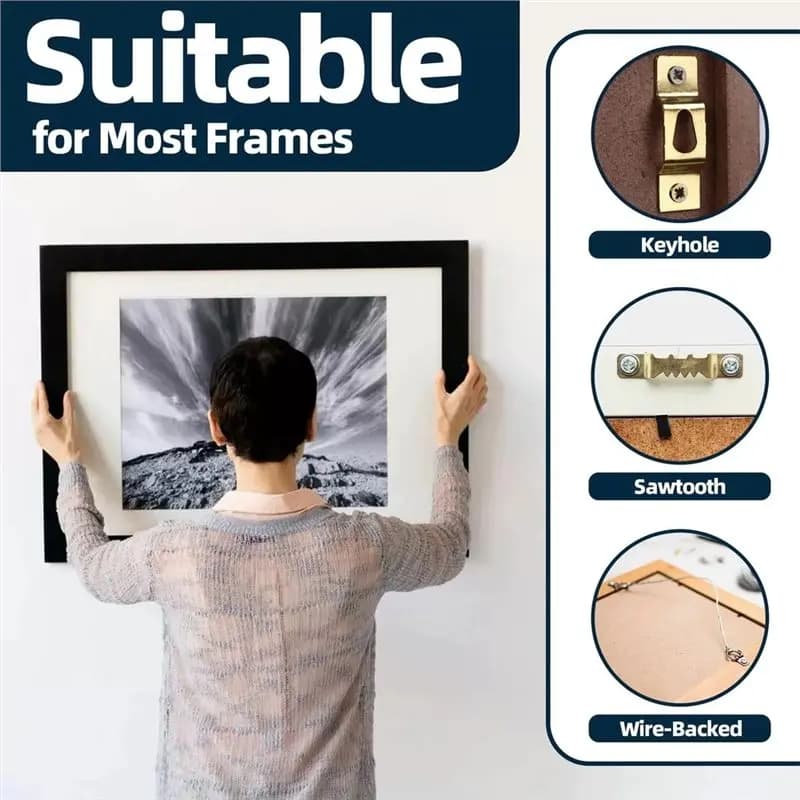 [NEWA76K!】 Drywall Picture Hanger 20Pcs No Damage Wall Frame Hooks