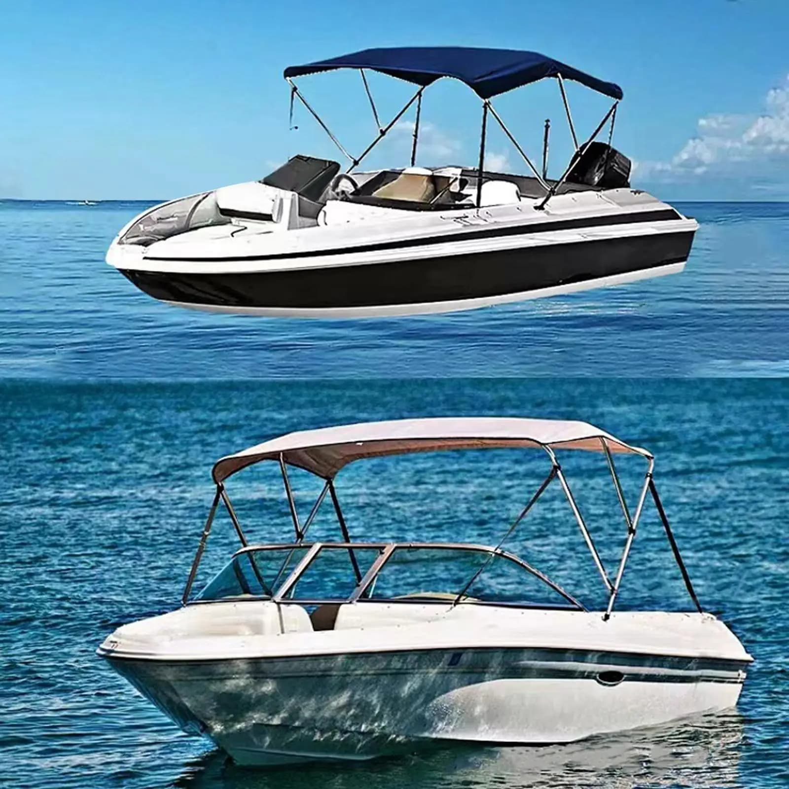 Marine Bimini Top Tie Down Straps Stainless Steel Boat Rope Adjustable Eye Straps for Boat Canopy Cover