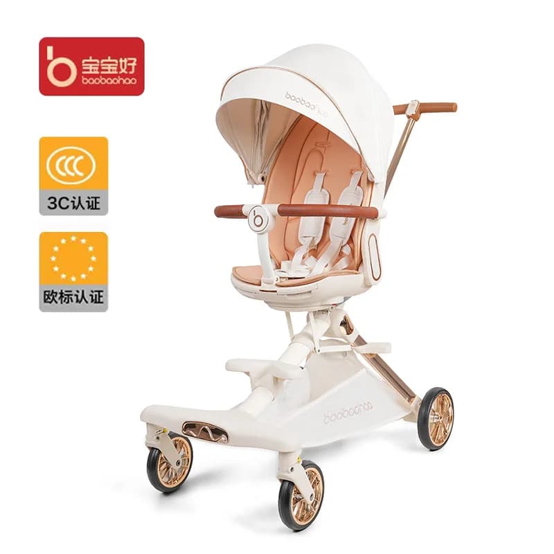 V16 Baby Walker Passeggini leggeri possono sedersi o sdraiarsi Passeggino neonato pieghevole bidirezionale ad alto paesaggio