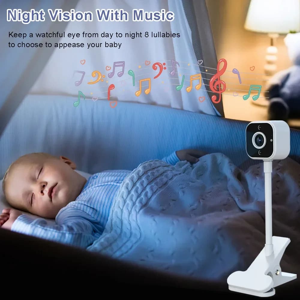 Nuovo Baby Monitor Wireless 2026, Monitor Intelligente per Bambini con Interfono Vocale e Display Multifunzionale