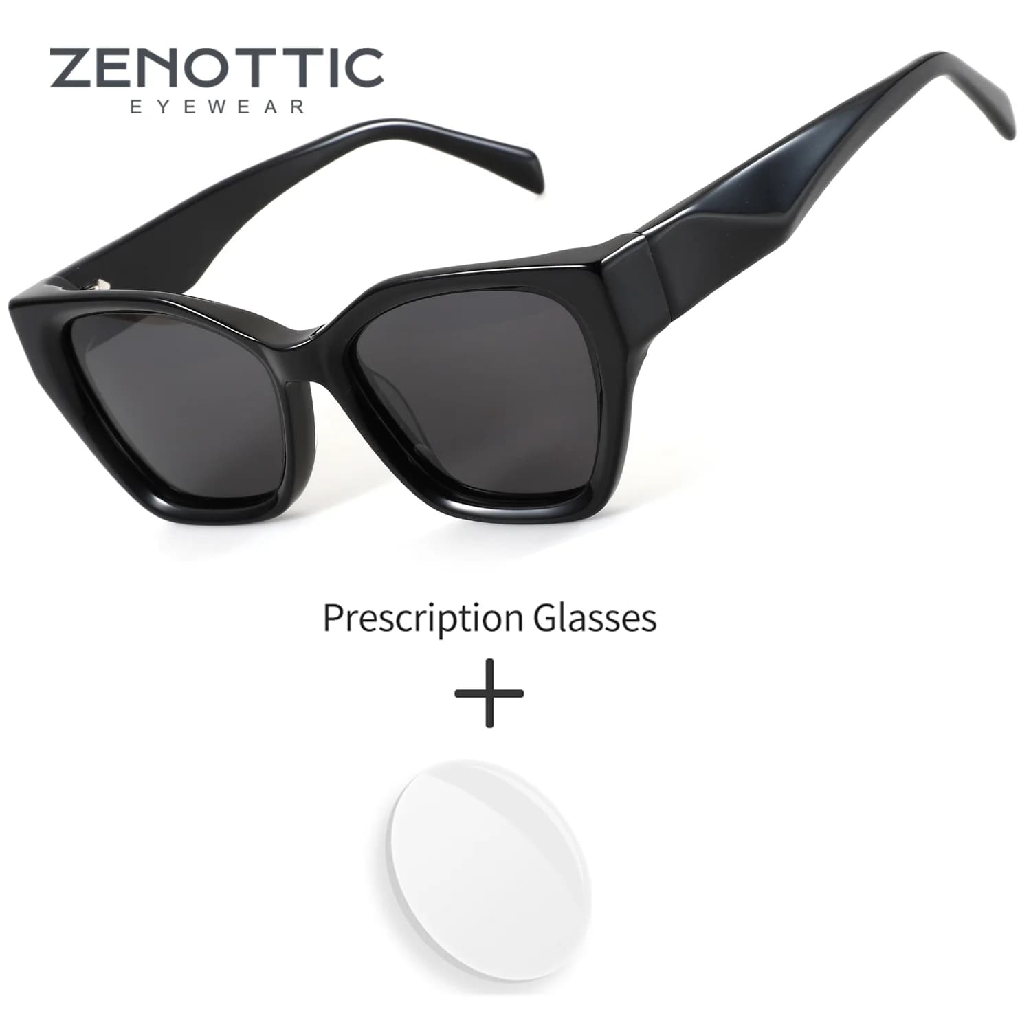 ZENOTTIC (Taglia S) Occhiali da Sole da Donna con Montatura a Farfalla in Acetato, Polarizzati UV400, per Vacanze al Mare e Stile
