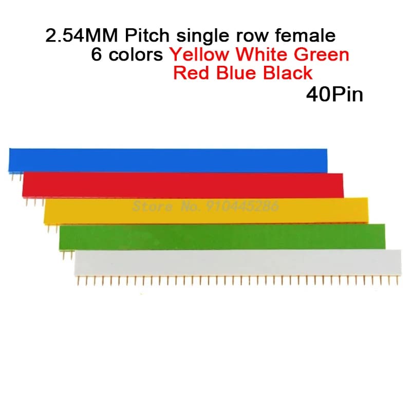 10 pz 2.54MM passo singola fila femmina presa Pin rosso 40P 40PIN PCB singola fila connettore madre BXV per Arduino