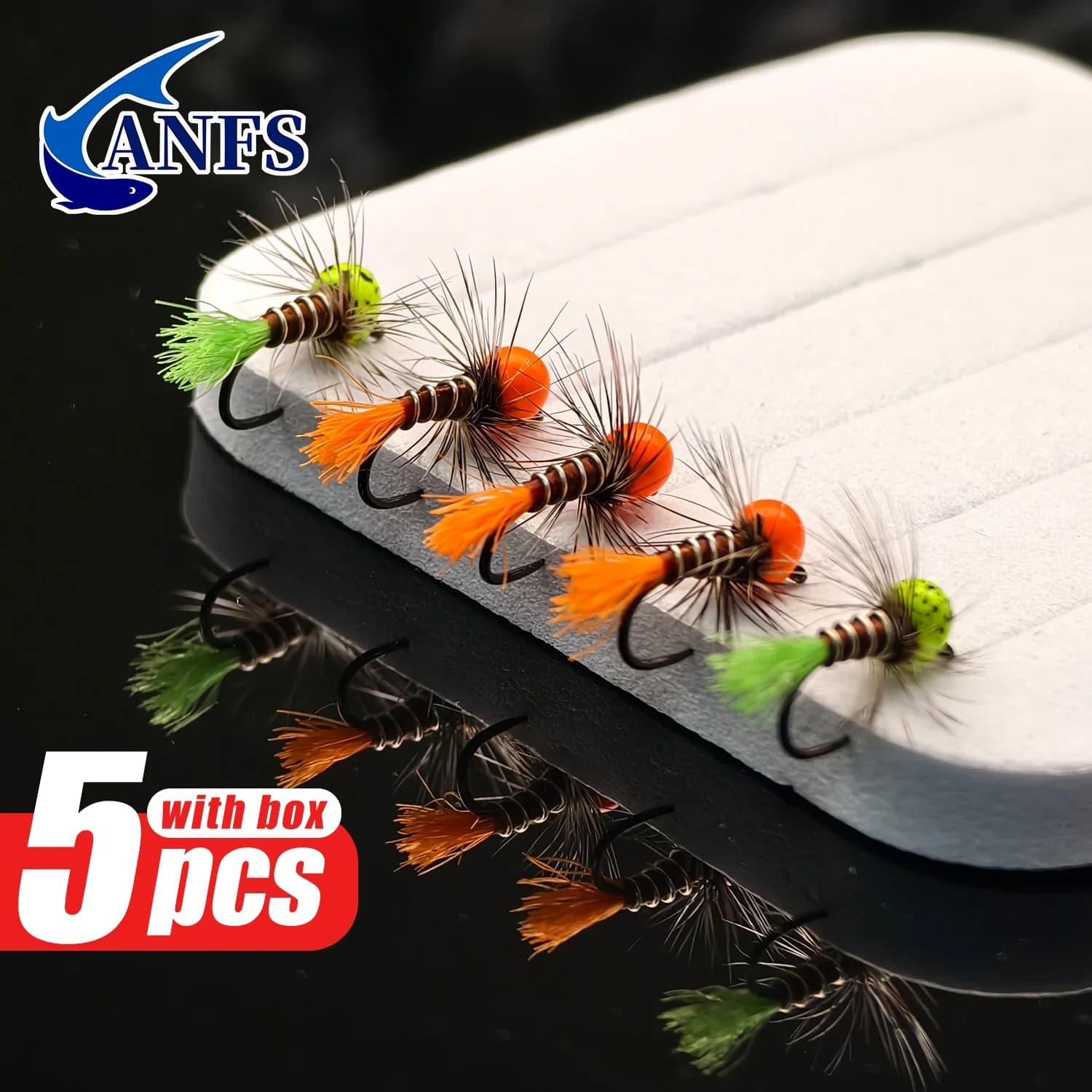 ANFS 5 pz giga di tungsteno ninfa senza ardiglione mosca affondamento rapido ninfa bagnata per trota grigio bluegill esca da pesca in acque profonde esca