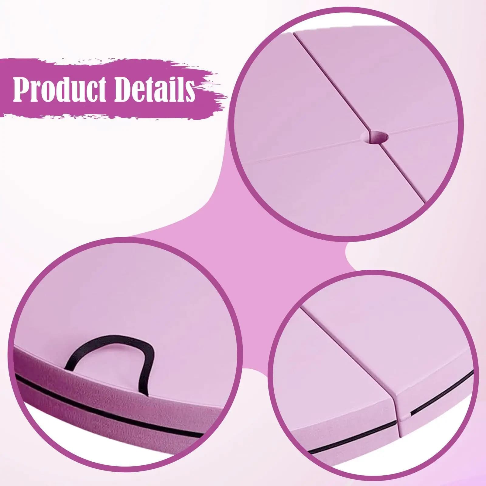 Antiskid Mat for Pole Dance, Sponge Round Bearing Foldable for Gym and Yoga Training