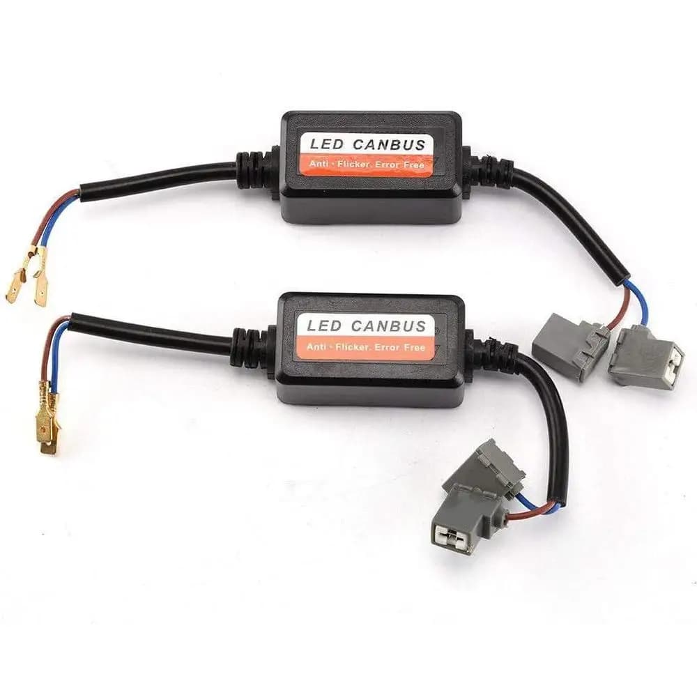 For various models requiring H1 LED headlight bulb upgrades H1 LED Headlight Canbus Error Free Warning Resistor Decoder Flicker