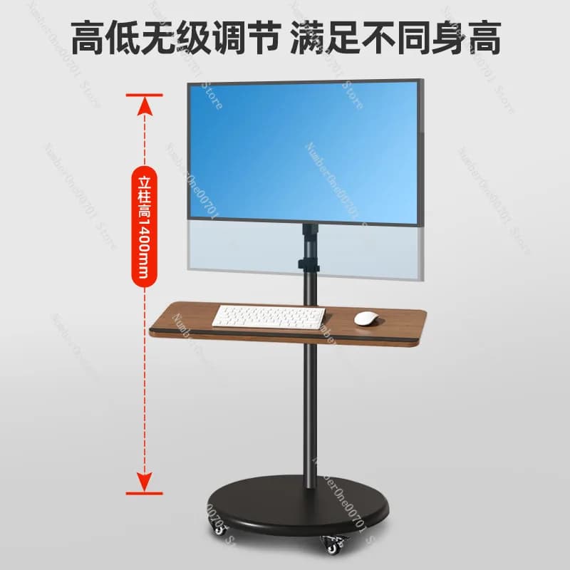 Supporto combinato per monitor e laptop, sollevamento libero a sbalzo con pressione dell'aria per schermi da 32/43/49 pollici