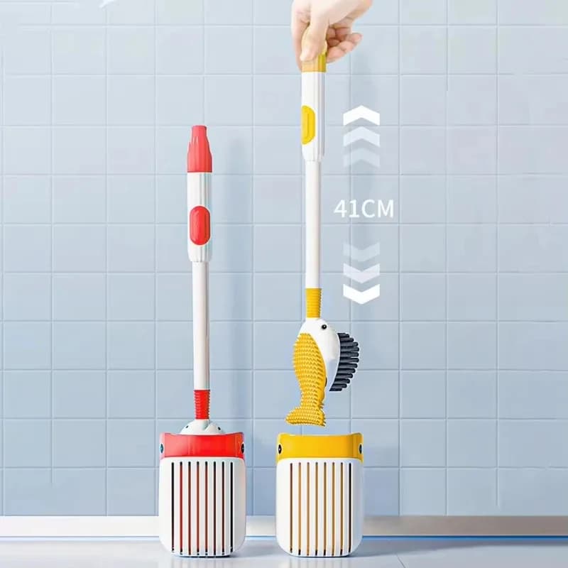 Scopino per WC Squirt Whale da Parete, Testa in Silicone 360 ° Pulizia profonda, detergente antiodore per bagno