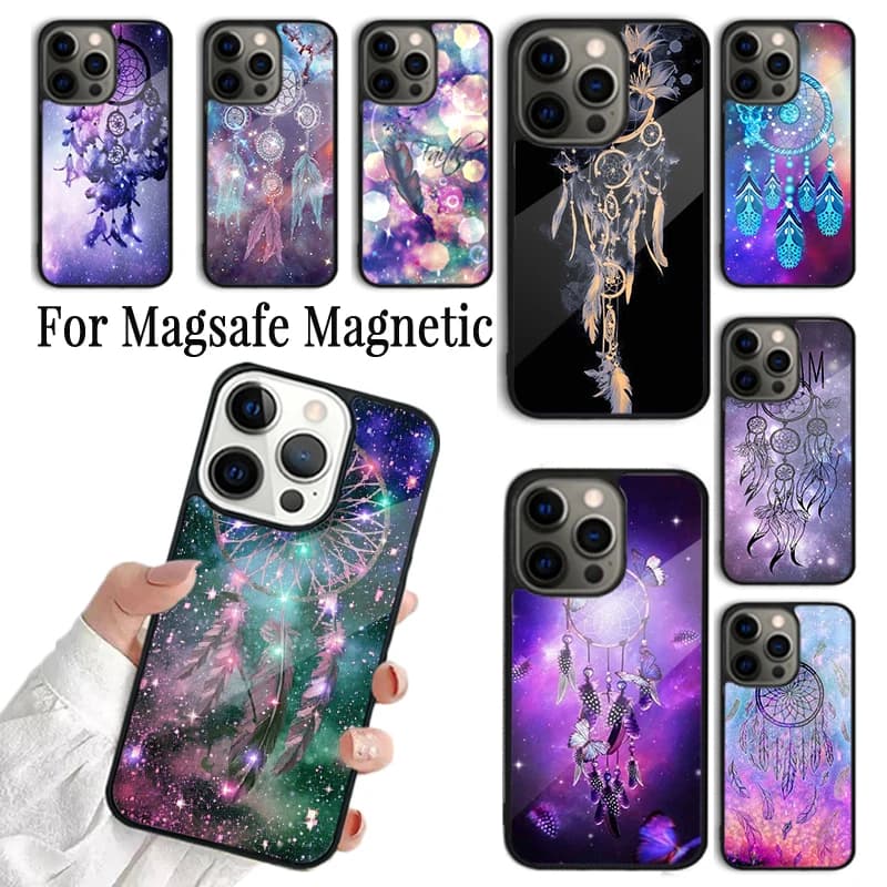 DREAMCATCHER GALAXYS Glitter Phone Case Cover For iPhone 17 16 15 14 13 12 11 Pro Max Plus Magnetic FOR Magsafe