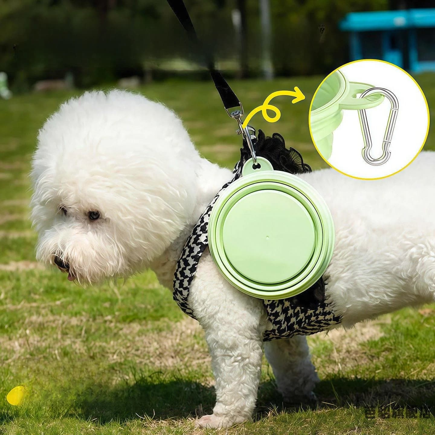 Portable Dog Bowl Multi-layer Silicone Pet Water Bowl Outdoor Drinking Dog Food Bowl Convenient Carry-around Pet Feeding Bowl