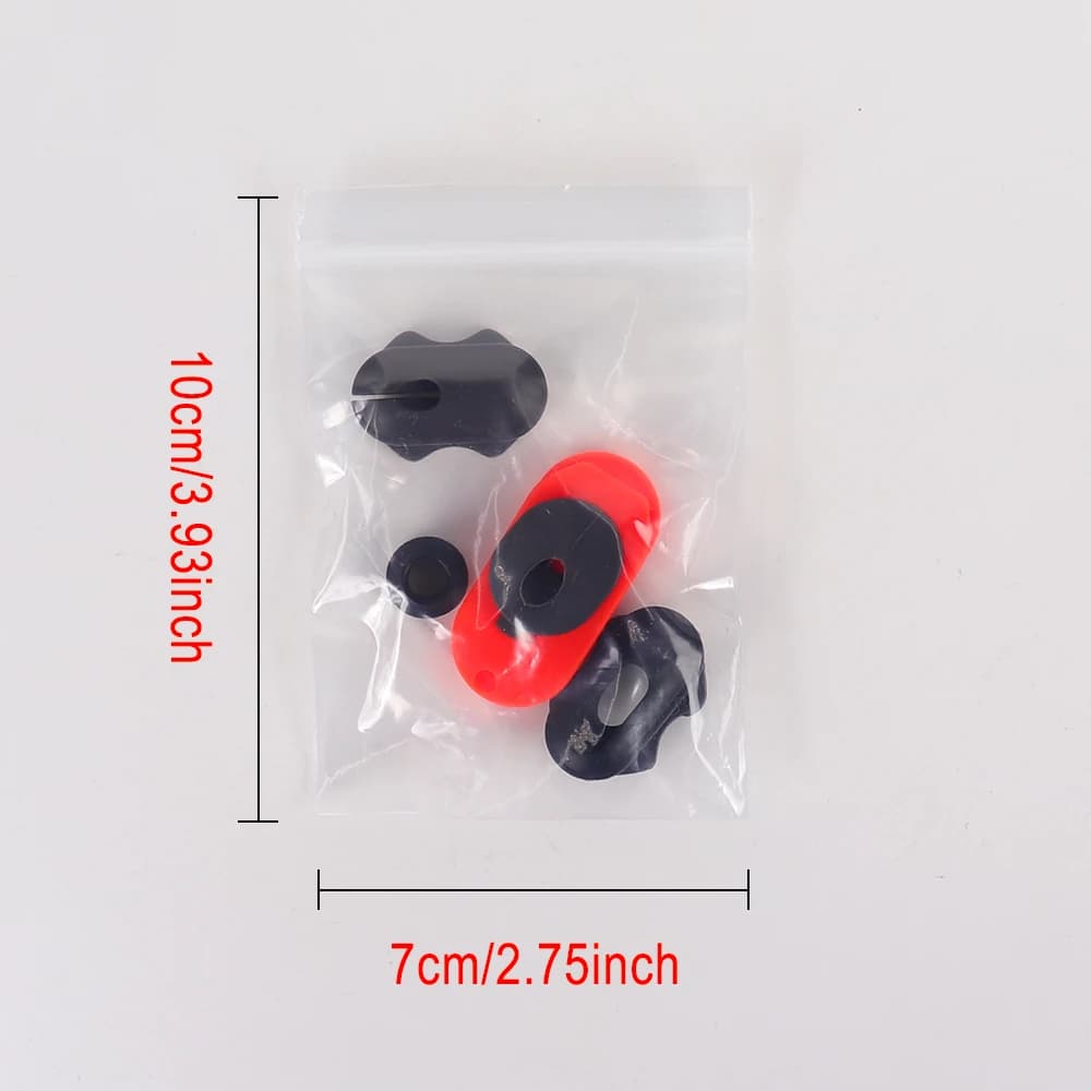 Set di coperture antipolvere per porta di ricarica per Xiaomi per monopattino elettrico ELite, in gomma impermeabile, 5 pezzi, 10x7x3 cm, rosso e nero