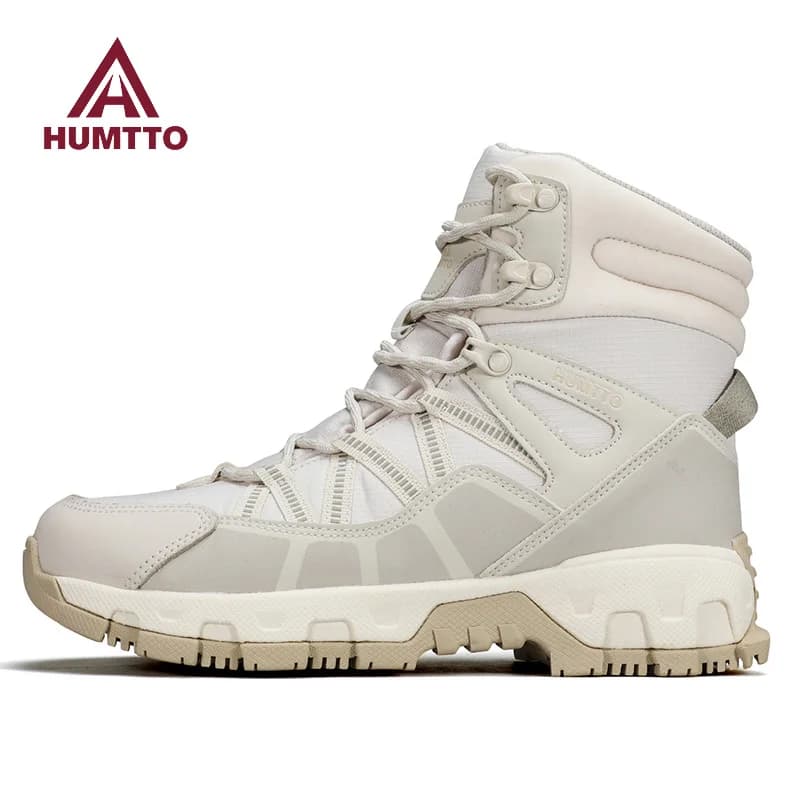 HUMTTO 2024 scarpe da neve all'aperto scarpe da trekking da uomo stivali da sci caldi in lana alta invernale stivali da donna impermeabili sneakers da trekking