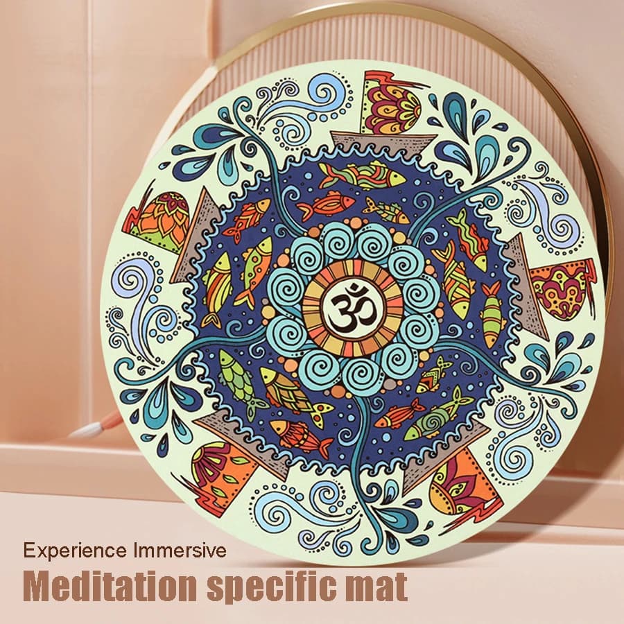 Circular yoga mat 60*60 cm, meditation, flat support, inverted jump rope, shock absorption, mini silent mat